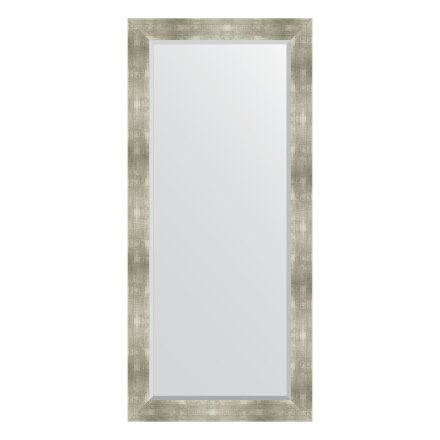 Зеркало с фацетом в багетной раме Evoform алюминий 90 мм 76х166 см во Владивостоке 