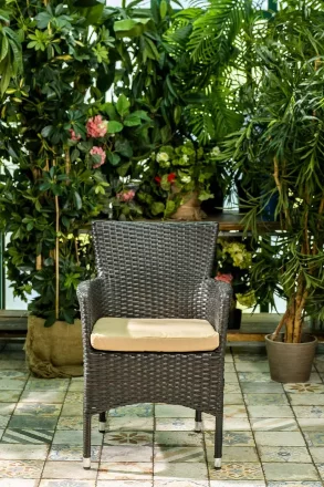 Кресло из искусственного ротанга Aroma коричневое во Владивостоке 