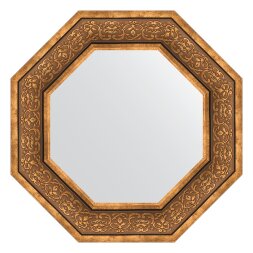Зеркало в багетной раме Evoform вензель бронзовый 101 мм 59,4х59,4 см