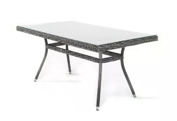 Обеденный стол из искусственного ротанга Латте 160 grey