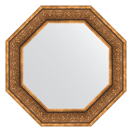 Зеркало в багетной раме Evoform вензель бронзовый 101 мм 69,4х69,4 см во Владивостоке 